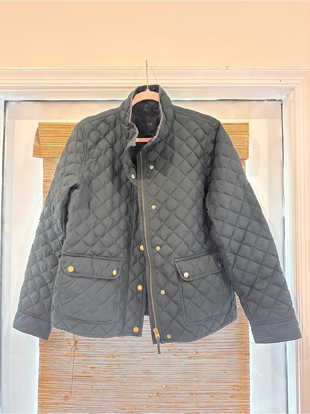 J. Crew Quilted Utility Jacket - navy blue